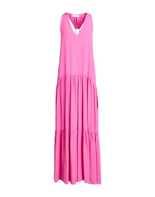 Woman Maxi dress Pink Size 2 Acetate, Silk