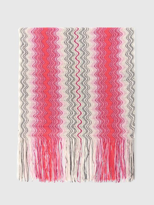 Missoni - Bufanda de mezcla de algodón y viscosa con flecos, Mujer, Multicolor, : UNIC