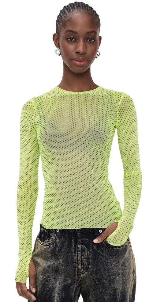 Kaylee Shirt Citrus Pin Dot