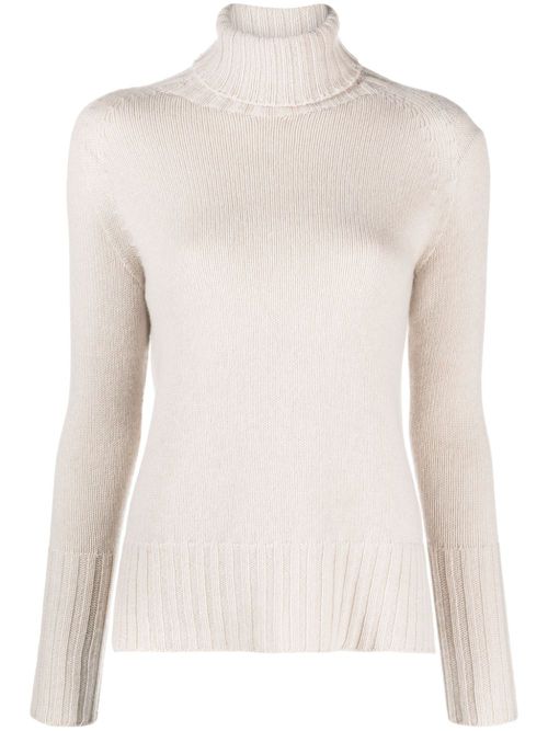 Roll-neck cashmere jumper - Neutrals