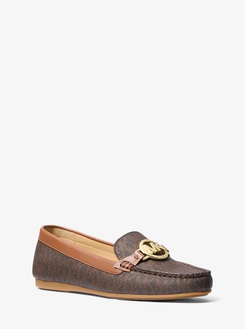 Fulton Signature Logo Moccasin in Brown - size 5.5
