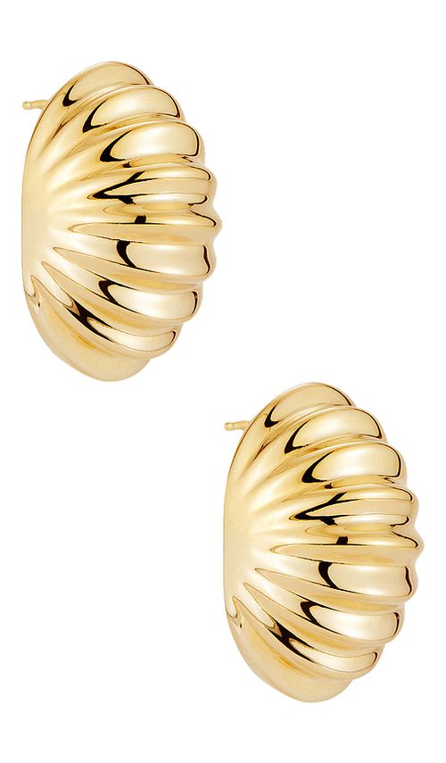 MEGA Snail Earring in Metallic Gold