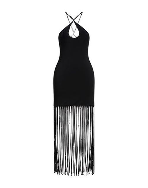 Rotate Birger Christensen Woman Maxi dress Black Size XS Organic cotton, Modal, Elastane