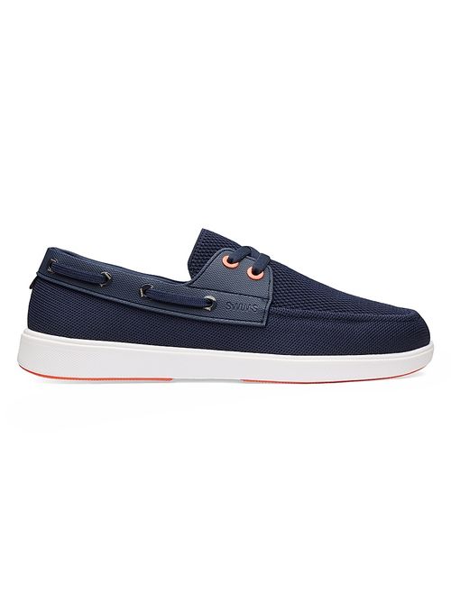 Men's Breeze Boat Shoes - Navy White Orange