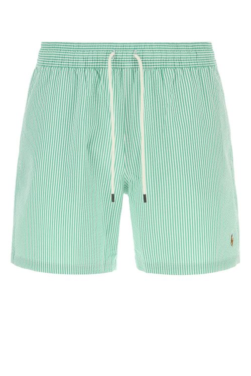 POLO RALPH LAUREN Embroidered stretch cotton blend swimming short