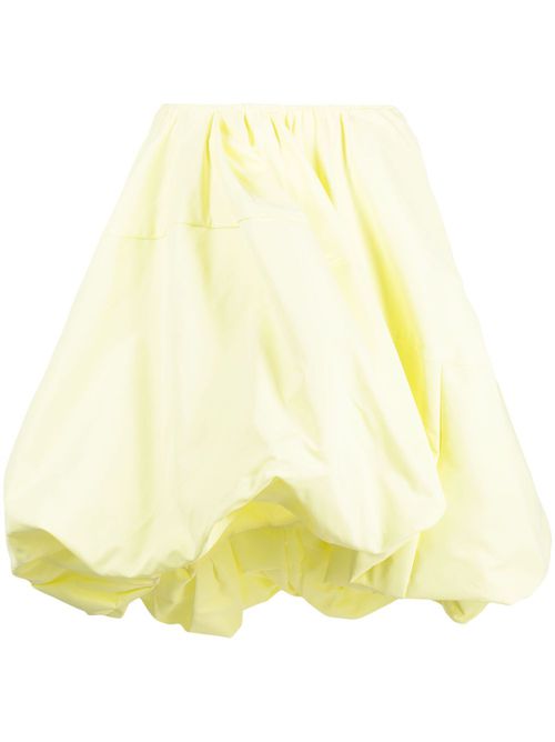 Asymmetric cotton skirt - Yellow