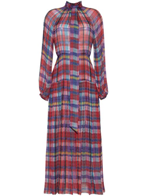Sigrid madras chiffon dress - Red