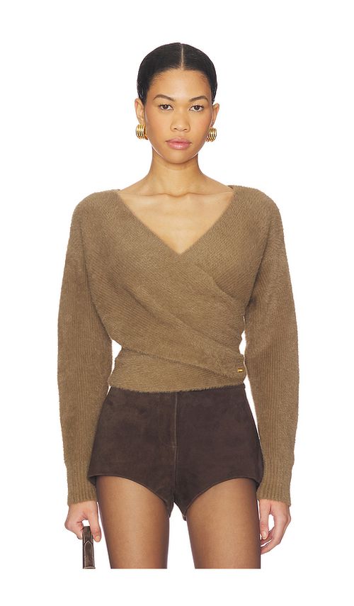 L'AGENCE Antonella Surplus Pullover in Brown. L. Also in XXS, XS