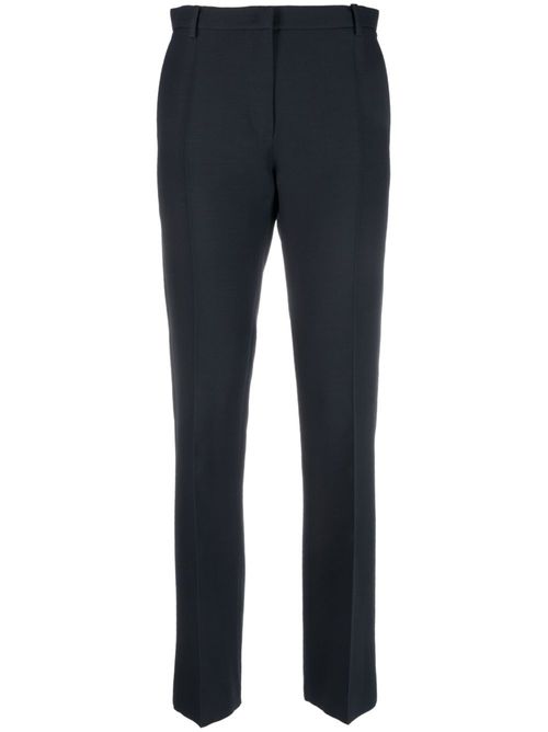 Wool-silk blend tailored trousers - Blue