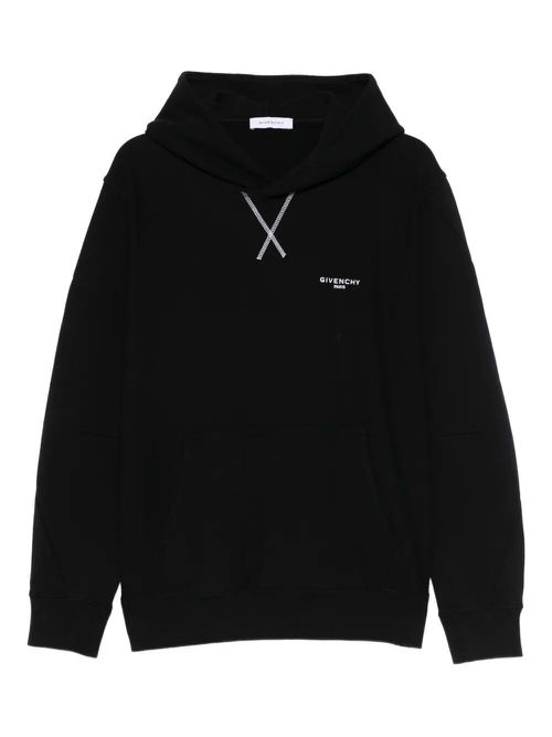 Couture Seam Fleece Hoodie With Paris Embroidery