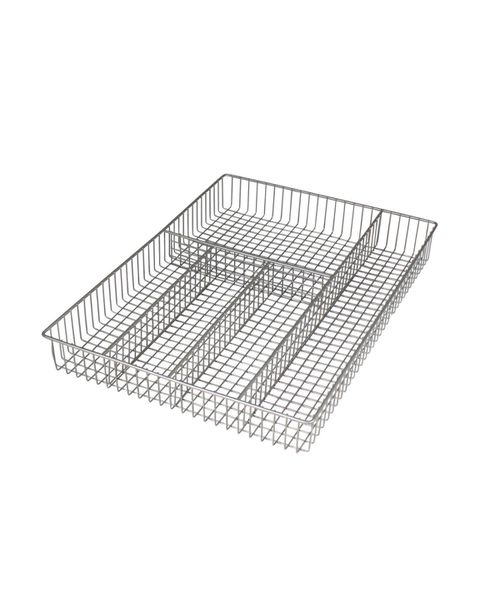 Grid Flatware Tray, Large - Chrome