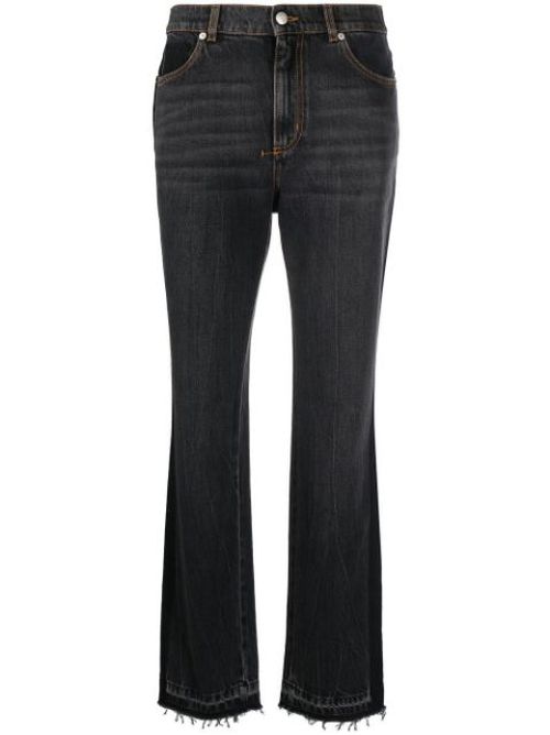 High-waist bootcut jeans