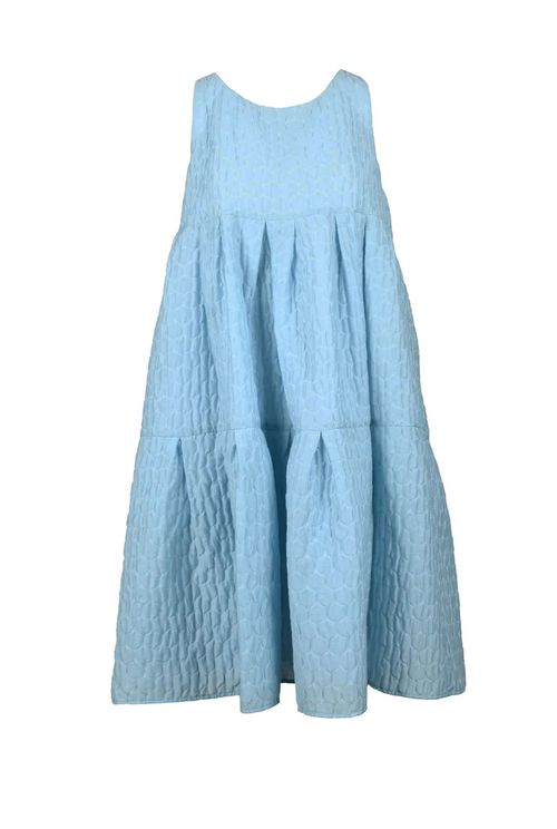 Gauzed Dress - Light Blue