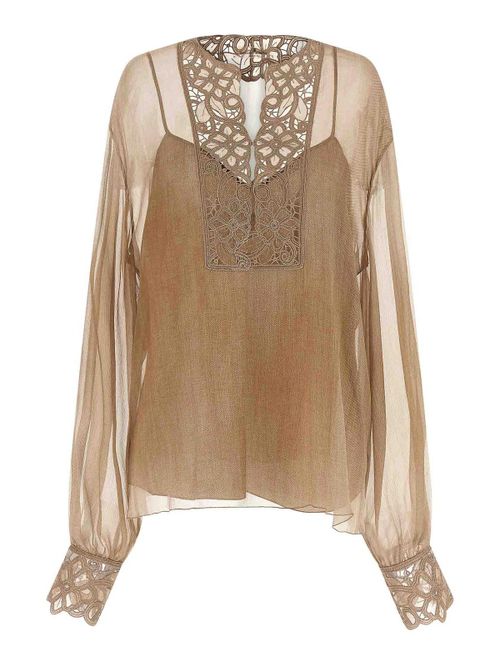 Floral Carving Blouse