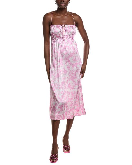 Silk-Blend Stretch Satin Slip Dress