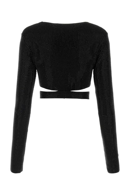 ANDREĀDAMO Embellished Viscose Blend Top