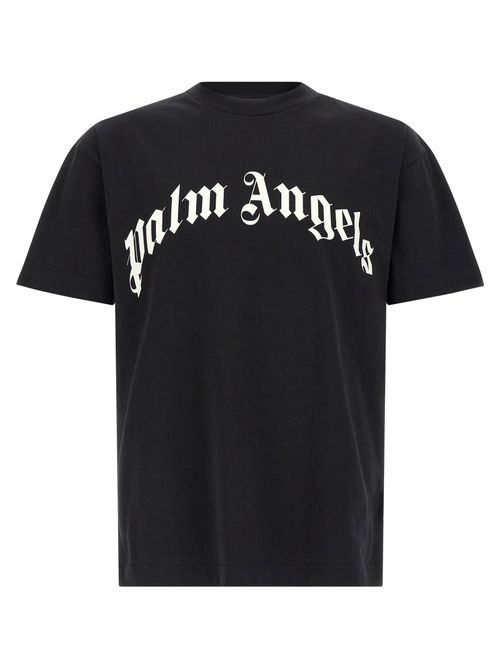 Curved Logo Graphic T-shirt — Black
