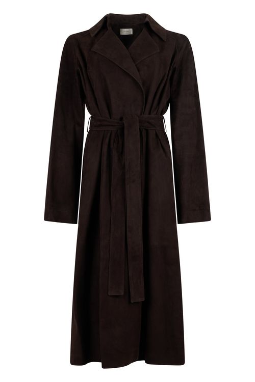 Solana Suede Trench Coat