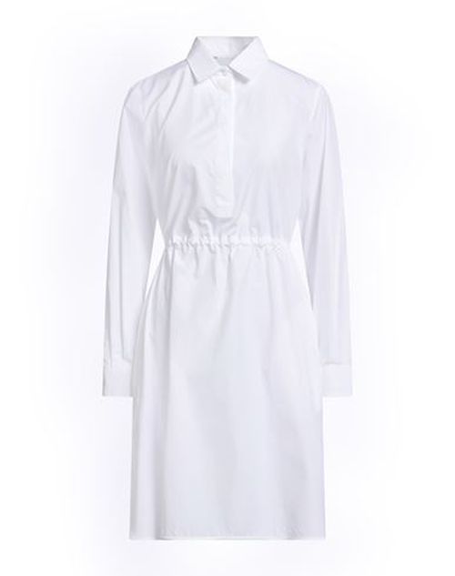 Woman Midi dress White Size 14 Cotton
