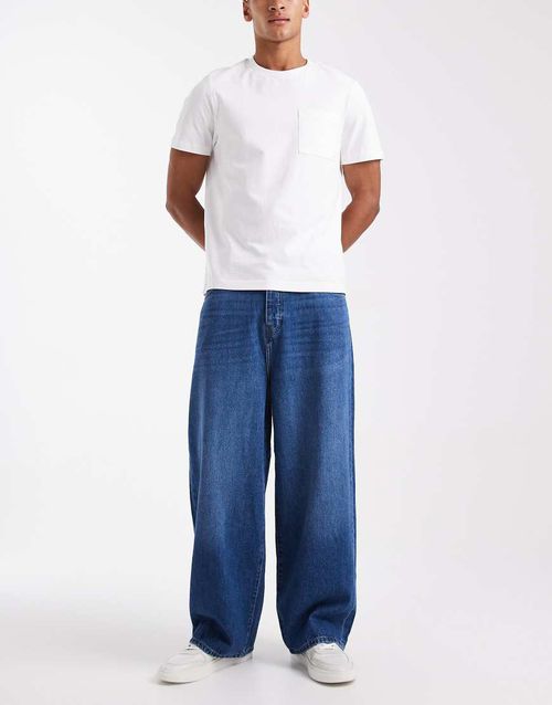 Carl super baggy fit jeans in blue wash