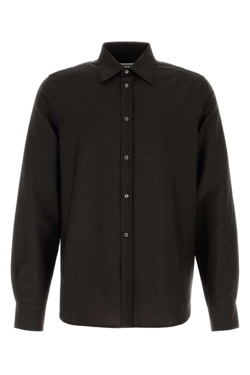 Virgin Wool and Mohair Blend Shirt — Black