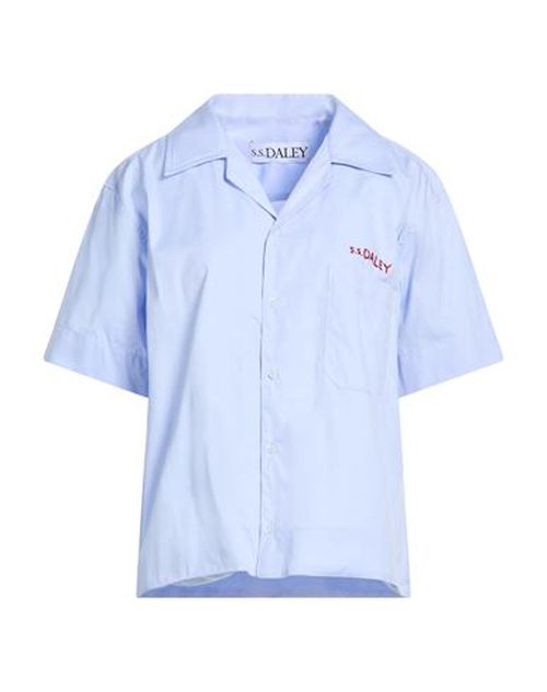 S. s.daley Woman Shirt Sky blue Size L Cotton