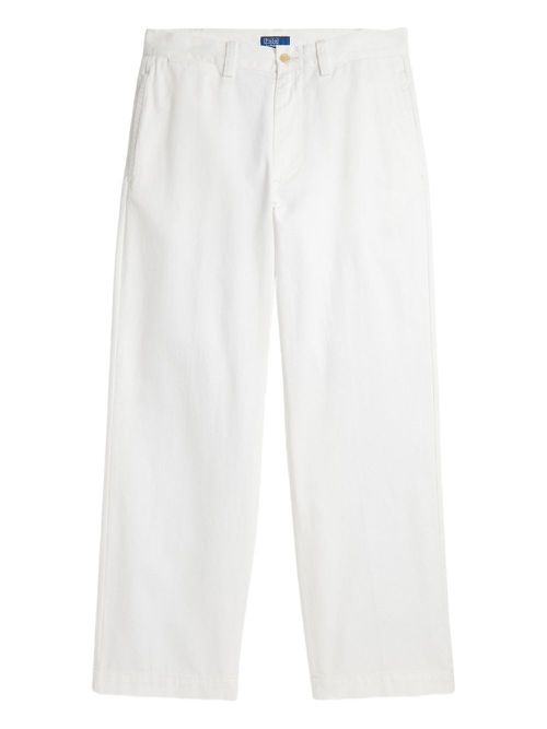 Pleated wide-leg trousers - White