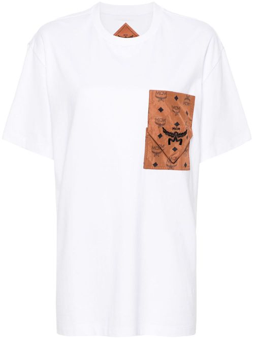 Monogram-pocket T-shirt - White