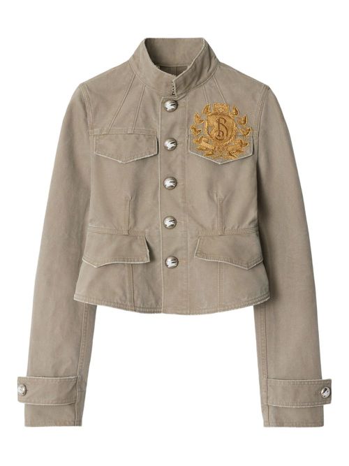 Burberry B Crest cotton jacket - Neutrals