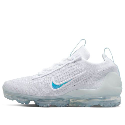 (GS) Air VaporMax 2021 Flyknit 'Mismatched Swoosh - White Aura'