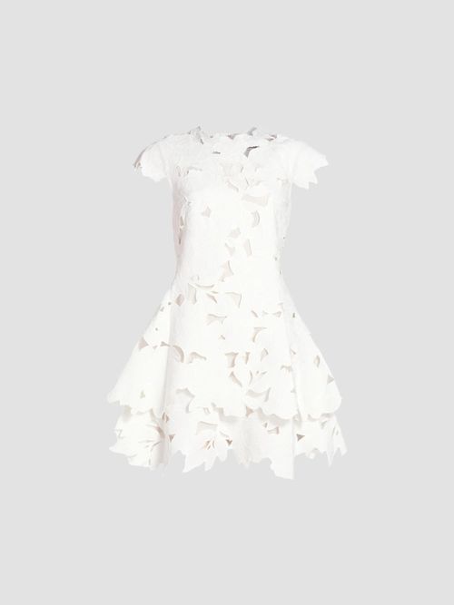 Women's Holloway Cut-Out Lace Minidress - White