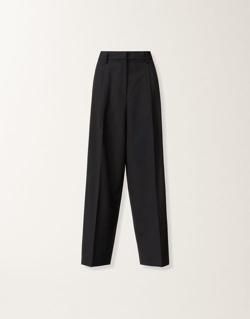 Fluid techno-tailored pants in midnight blue