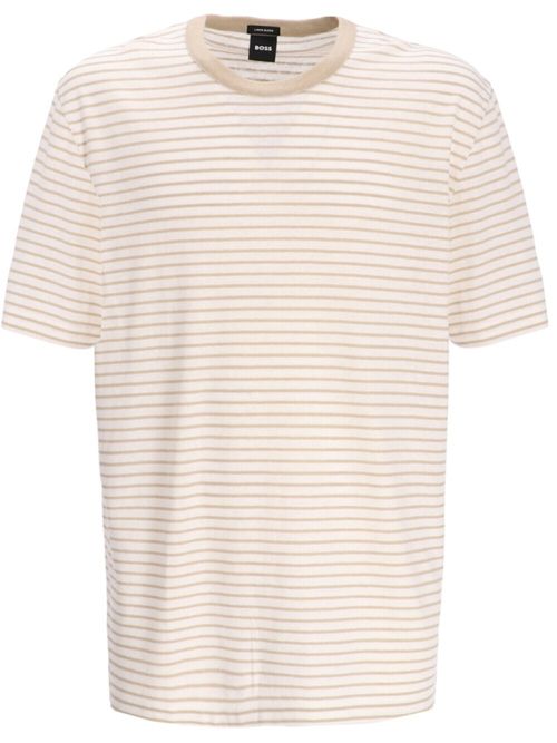 Beige Crew-neck T-shirt