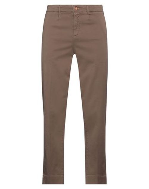 Hand Picked Man Pants Dark brown Size 33 Cotton, Elastane