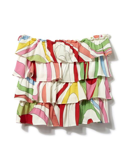 Marmo-print miniskirt - White