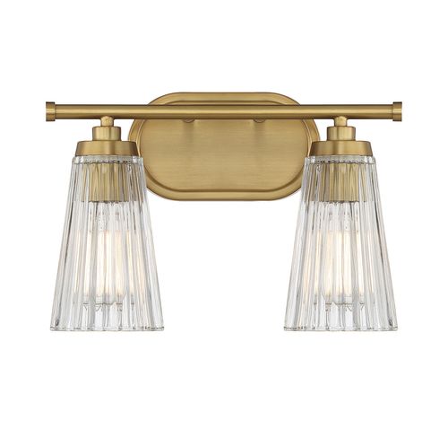 Chantilly 2-Light Bathroom Vanity Light in Warm Bra