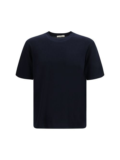 Cotton Crewneck T-Shirt — Navy