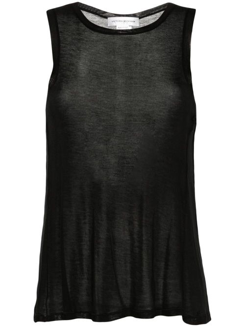 Mélange lyocell tank top - Black
