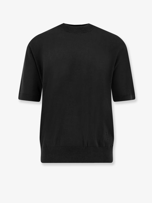 Cotton Crew Neck Sweater — Black