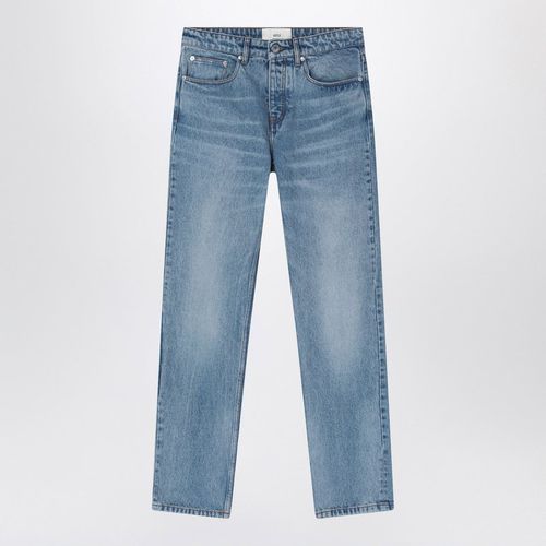 Ami Paris Light Blue Jeans With Washed Effect