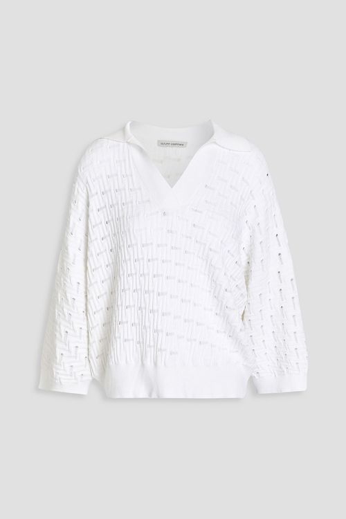 Autumn Cashmere - Lochstrickpullover - Weiß - S