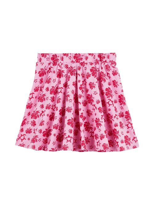 Turtles Heart cotton skirt - Pink