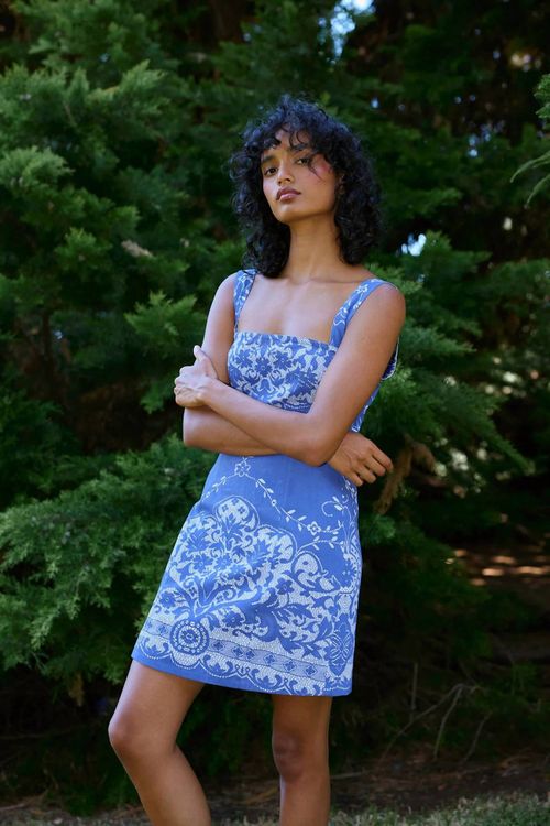 Mimi Mini Dress In Antique Royal