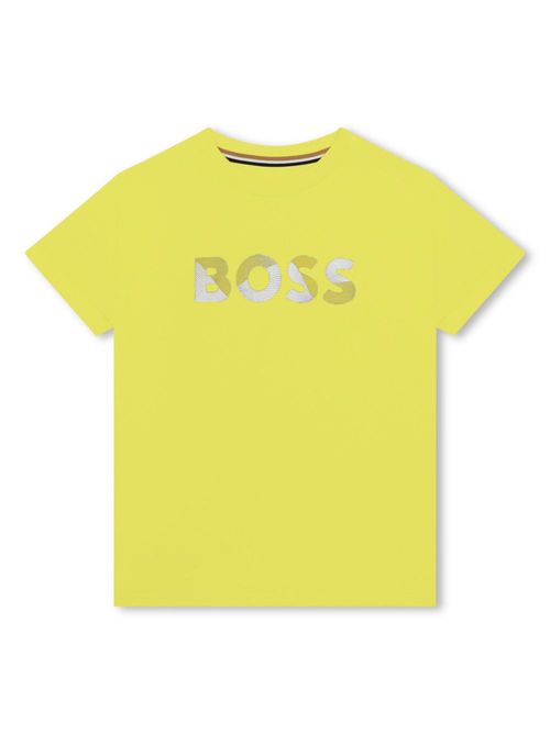 Logo-print cotton T-shirt - Yellow