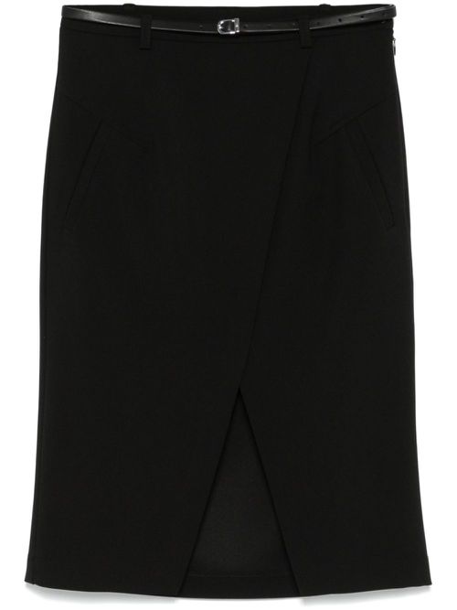 Belted mini skirt - Black