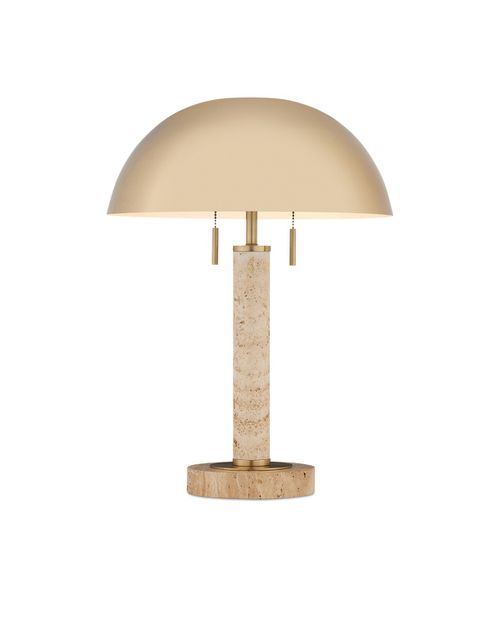 Brass Natural Table Lamp from the Miles Collection