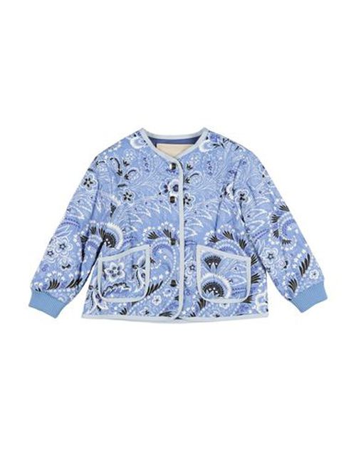 Kid Girl Jacket Light blue Size 12 Cotton, Polyamide, Polyester, Elastane, Polyurethane