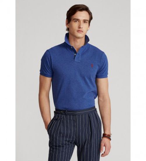 Polo Ralph Lauren for man. 710782592010 Navy pique polo shirt (M), Casual, Cotton, Short sleeve