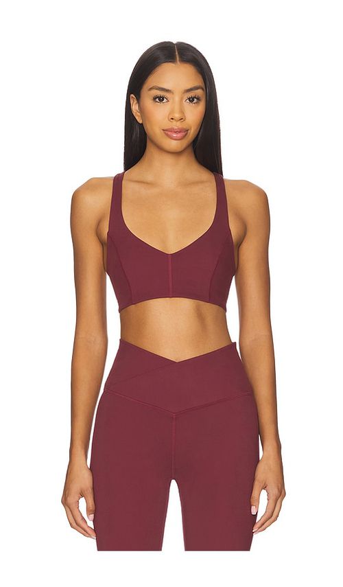 WellBeing + BeingWell FlowWell Lexie Sports Bra in Burgundy. - XXS also in L, M, S