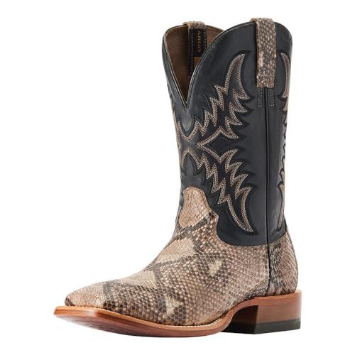 ARIAT Men's Dry Gulch Wide Square Toe Exotic Cowboy Boot - Tan Python (10047081, US Footwear